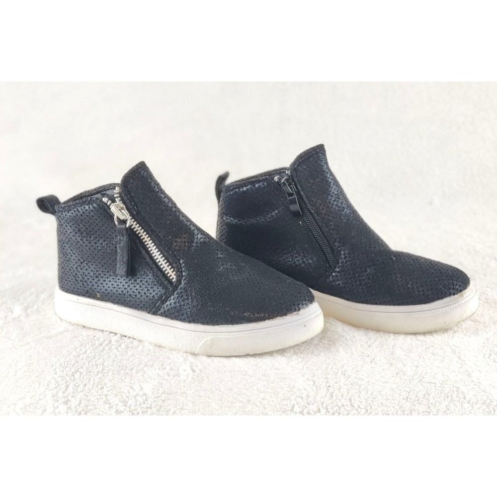 Kids Booties Metallic Shimmer Black SIP Sparkle-In-Pink Girls